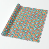 Geel paars rood groen cadeaupapier (Uitgerold)
