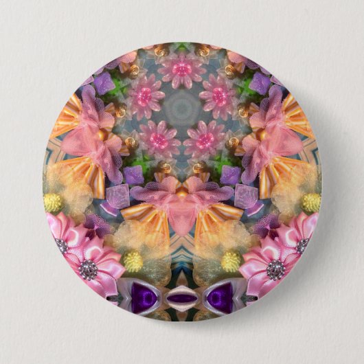 ~ Geel, Paars, roze, blauw ~ Button (Voorkant)