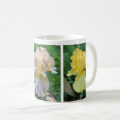 Geel Paars Roze Iris Elegant Foto Mok (Voorkant rechts)