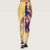 Geel Paars schilderplaatje Leggings (Achterkant)