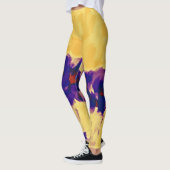 Geel Paars schilderplaatje Leggings (Links)