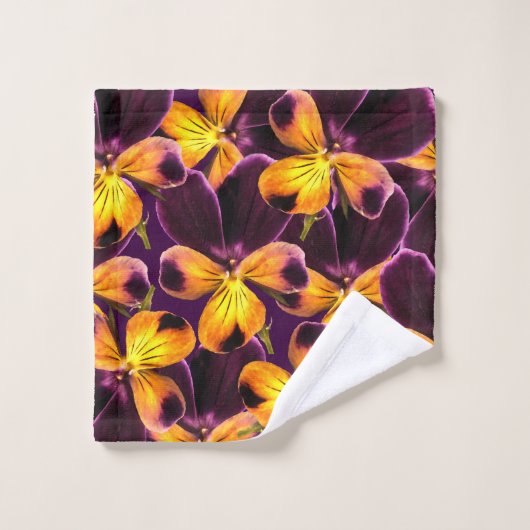 Geel Paars ventilatorhanddoeken, Abstract patroonb Bad Handdoek (Wasdoekje)