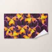 Geel Paars ventilatorhanddoeken, Abstract patroonb Bad Handdoek (Handdoek)