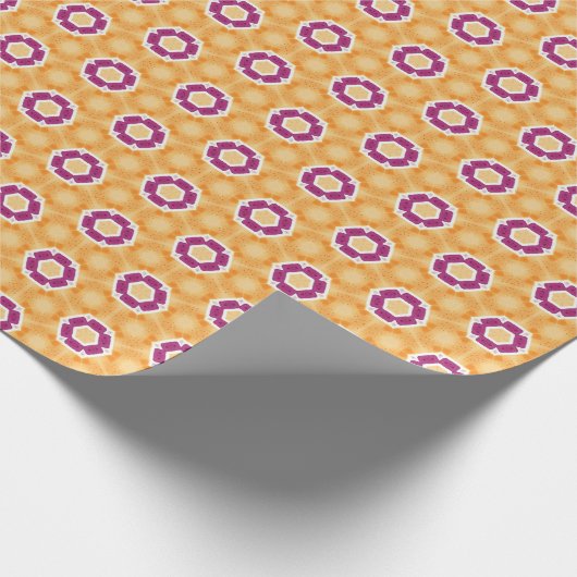 Geel Paarse Cadeaupapier (Hoek)