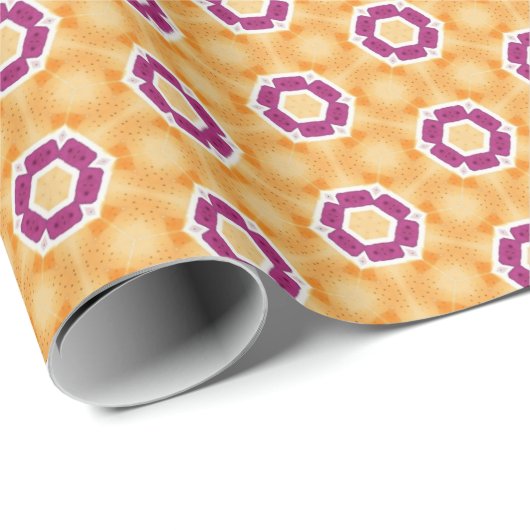 Geel Paarse Cadeaupapier (Rol Hoek)