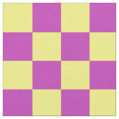 Geel Paarse Checker Patroon Textiel Stof (Close Up)