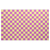 Geel Paarse Checker Patroon Textiel Stof (Fat Quarter)