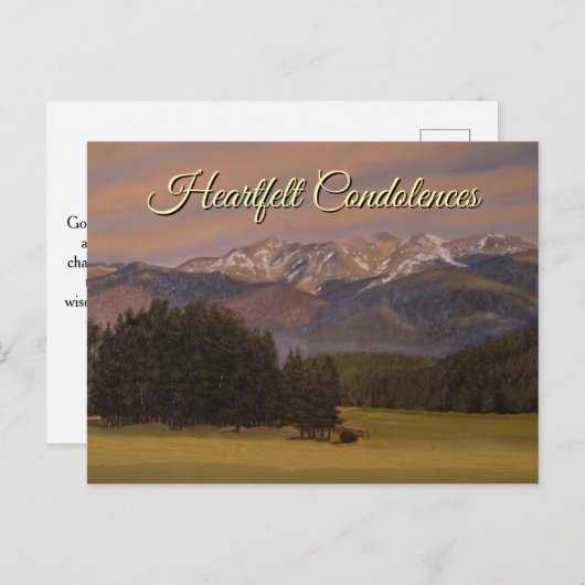 Geel Paarse Groen In Liefdevolle Herinnering Kaart (Voorkant / Achterkant)