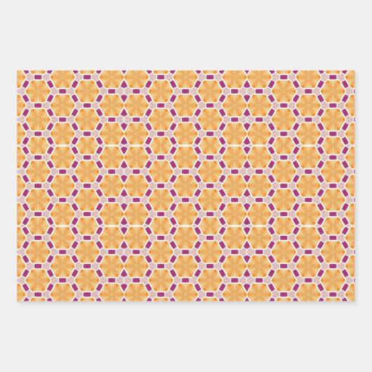 Geel Paarse Inpakpapier Vel (Voorkant)