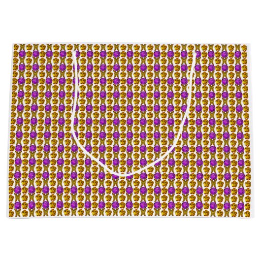 Geel Paarse Patroon Groot Cadeauzakje (Voorkant)