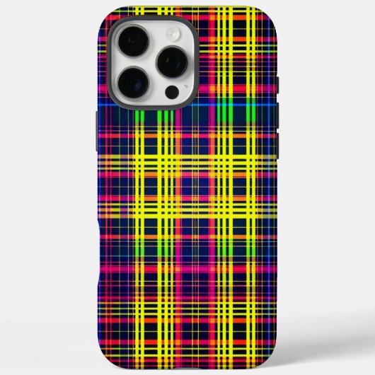 Geel & Paarse Plaid iPhone 16 Pro Case-Mate iPhone Case (Achterkant)