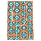 Geel paarse rood groen medium cadeauzakje (Voorkant)