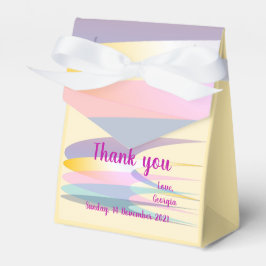 Geel Paarse Roze Favor Box Tent Bedankdoosjes
