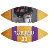 Geel Paarse Speler Naam Nummer Team Foto American Football (Panelen)