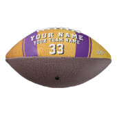 Geel Paarse Speler Naam Nummer Team Foto American Football (Gedraaid 270)