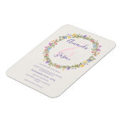  Geel Paarse Wildflower Krans Bruiloft Magneet (Linkerzijde)