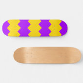 Geel & Paarse Zig Zag Streep Skateboard (Horizontaal)
