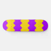 Geel & Paarse Zig Zag Streep Skateboard (Horizontaal)