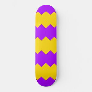 Geel & Paarse Zig Zag Streep Skateboard