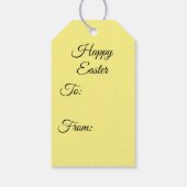 Geel Paasseizoen Cadeaulabel (Achterkant)