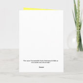 Geel paasveld Aangepaste Wenskaarten Feestdagen Kaart (Achterkant)