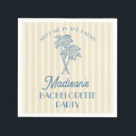 Geel Palm Spring Pastel Strand Bruidsfeestje Servet<br><div class="desc">Zie elkaar in de palmen! Onze Palm Springs Party Collectie is een dromerige mix van vintage strand cabana charme en pastel perfectie. Met zachte strepen, wapperende palmbomen en een vleugje retro glamour brengt deze collectie de magie van een zonnig vakantiegevoel naar je feest. Of je nu een vrijgezellenfeest, bruidsdouche of...</div>