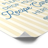 Geel Palm Springs Beach Deel een recept Bruiloft Poster (Hoek)