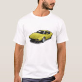 Geel pantera op witte T-shirt (Voorkant)