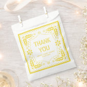 Geel papel picado Bedankt Baby shower Bedankzakje (Geknipt)