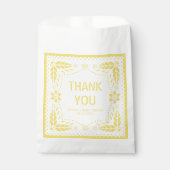 Geel papel picado Bedankt Baby shower Bedankzakje (Voorkant)