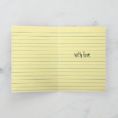 Geel papier kaart (Binnen)