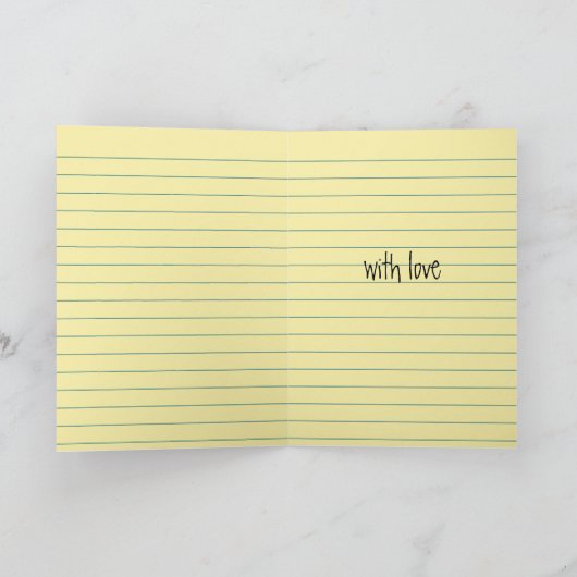 Geel papier kaart (Binnen)