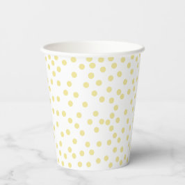 Geel papier met polkadot beker