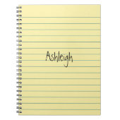 Geel papier notitieboek (Voorkant)