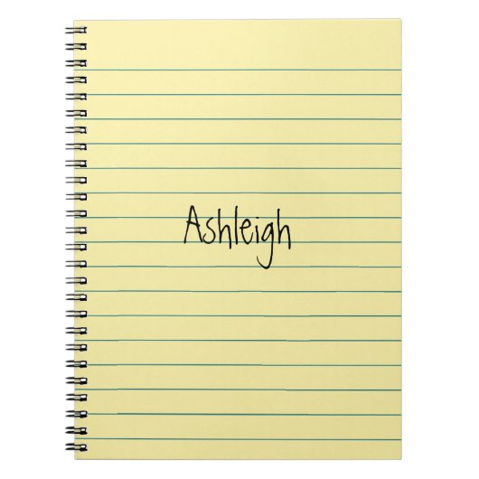 Geel papier notitieboek (Voorkant)