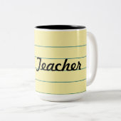 Geel papier tweekleurige koffiemok (Voorkant rechts)