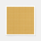 Geel papier van Gingham-Mustard Napkins Servetten (Voorkant)