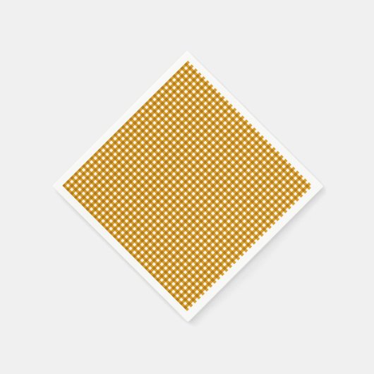 Geel papier van Gingham-Mustard Napkins Servetten (Hoek)