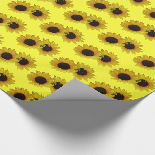 Geel papier voor gouden zonnebloempitten (Hoek)