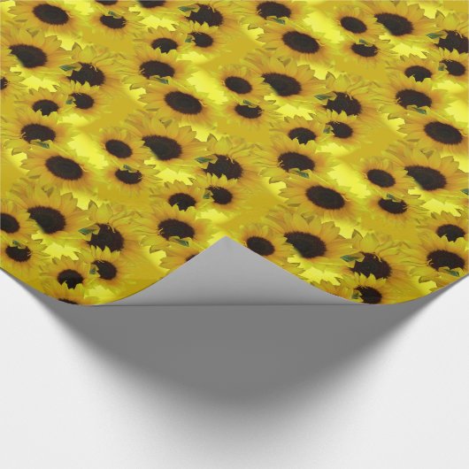 Geel papier voor gouden zonnebloempitten (Hoek)