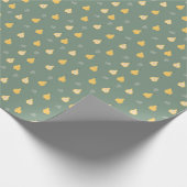 Geel parelkleurloos patroonpatroon cadeaupapier (Hoek)