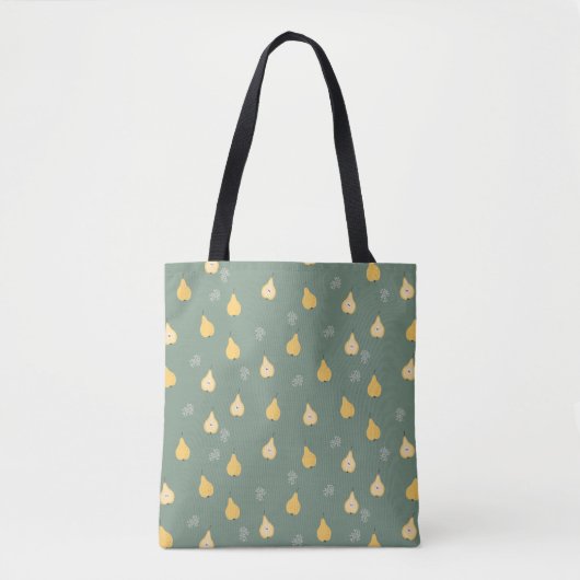 Geel parelkleurloos patroonpatroon tote bag (Voorkant)