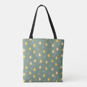 Geel parelkleurloos patroonpatroon tote bag (Achterkant)