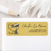 Geel Parijse paspoort Etiket (Insitu)