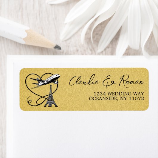 Geel Parijse paspoort Etiket (Insitu)