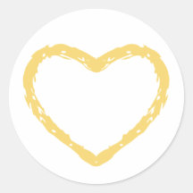 Geel Pastel Hart Krijtbord Kind Tekening