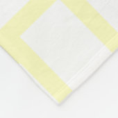 Geel Pastel & Wit Weefselontwerp Fleece Deken (Hoek)