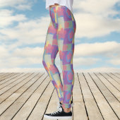geel patchpatroon leggings