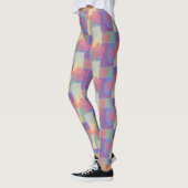  geel patchpatroon leggings (Links)
