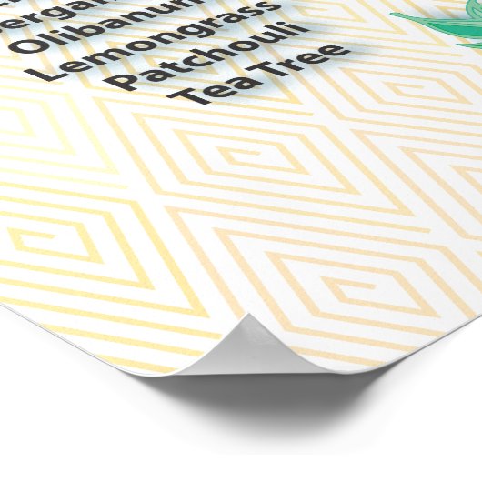 Geel Patroon Aromatherapie Chart Poster (Hoek)